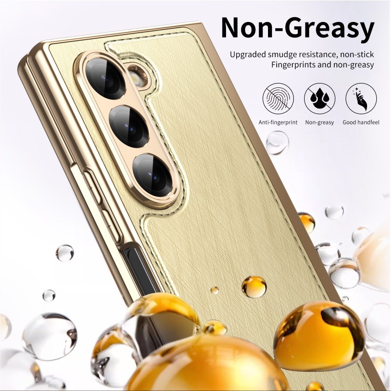 Bumper Casing for Samsung Galaxy Z Fold7 Fold6 Z Fold5 Fold4 Fashion Design Plating Z Fold 7 6 5 4 Premium Phone Case with Screen Protective Film - Image 2