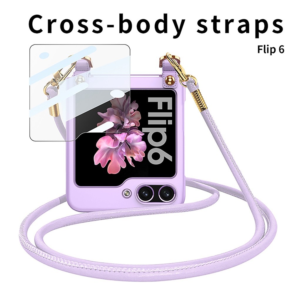 Couple Anti-DROP Casing for Samsung Galaxy Z Flip7FE Flip 6 Creative Design Z Flip6 Flip Z 6 Screen Guard With Strap Phone Case - Image 2