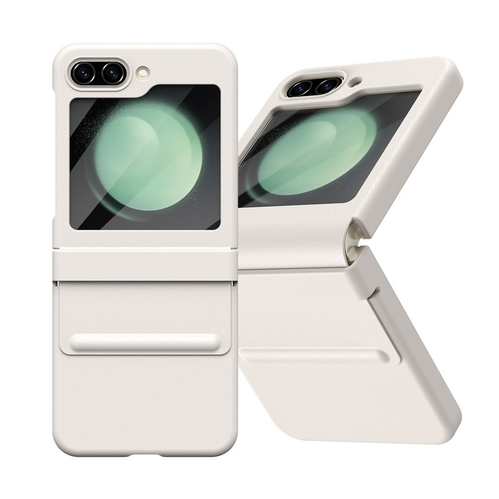 Shockproof White Casing Z Flip4 Z Flip3 Trendy Design Classic for Samsung Galaxy Z Flip 4 Z Flip 5 With Bracket Phone Case - Image 3