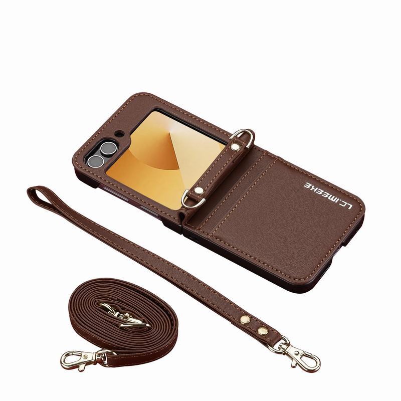Z Flip 7 6 5 4 FE Phone Case For Samsung for Galaxy Z Flip ZFlip 7 6 5 4 5G FECase Book Wallet Leather Cover With Lanyard - Image 2