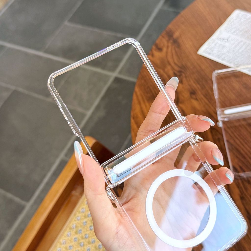 Transparent Hard PC Hinge Protection For Magnetic Phone Case For Samsung for Galaxy Z Flip 7 5G 2025 Sockproof Cover