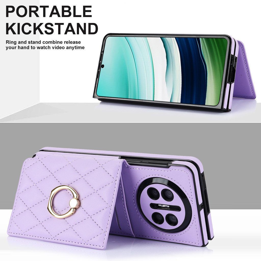 Luxury Anti-DROP Casing for HUAWEI MateX5 X3 Fashion Design Leather Ring Classic MateX5 X3 with Card Holder Phone Case - Image 2