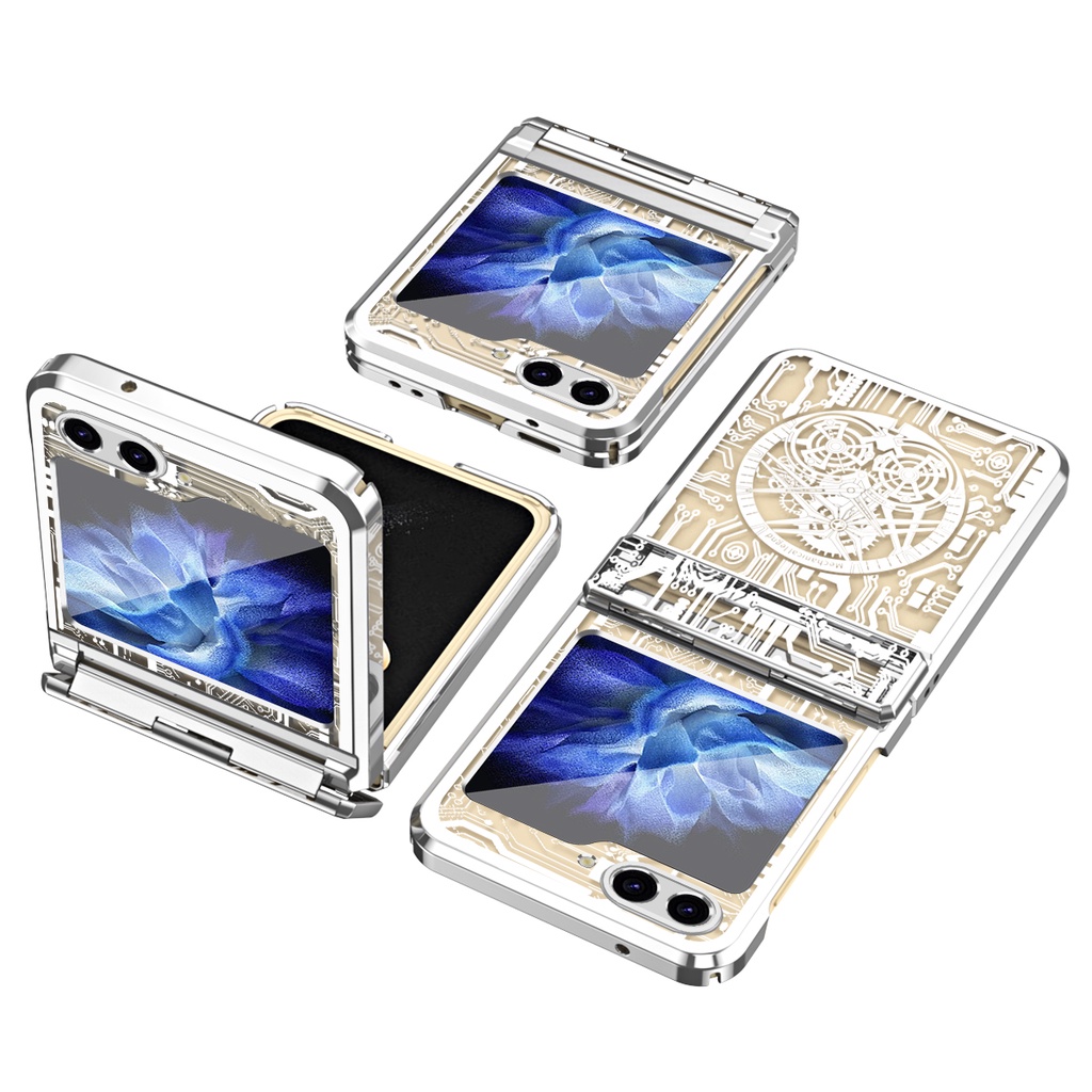 Luxury Plating Shockproof Mechanical Casing for Samsung Galaxy Z Flip 5 Premium Cover Z Flip5 Flip Z 5 Protection Phone Case - Image 3