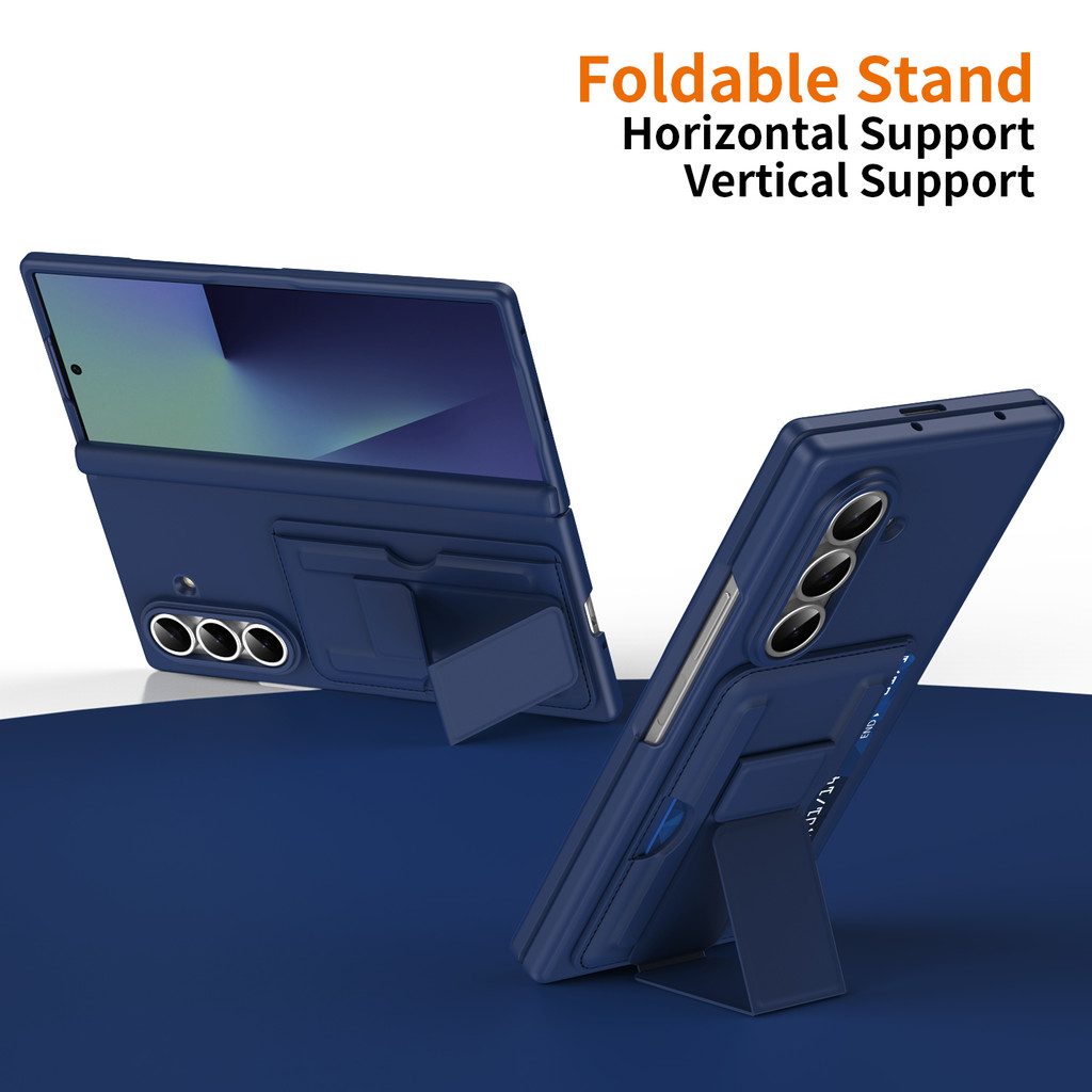 Anti-fingerprint for Samsung Galaxy Z Fold7 Fold6 Fold5 Case Military Grade Z Fold 7 6 5 With Card Slot Phone Casing - Image 3