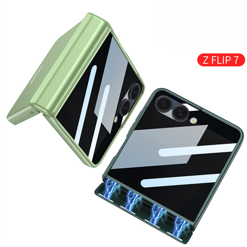 Magnetic Anti-Peep Unique Design Case Z Flip7 Flip Z7 Classic for Samsung Galaxy Z Flip7 Screen Guard Phone Casing - Image 3