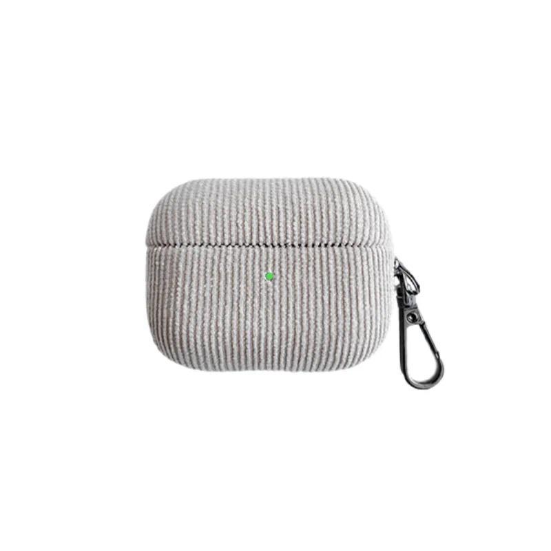Unique Fashion Ins Retro Corduroy Grain Cloth Leather Earphone Case For Apple AirPods4 3 2/1 Pro 2 Metal Keylock Headphone Cover - Image 3