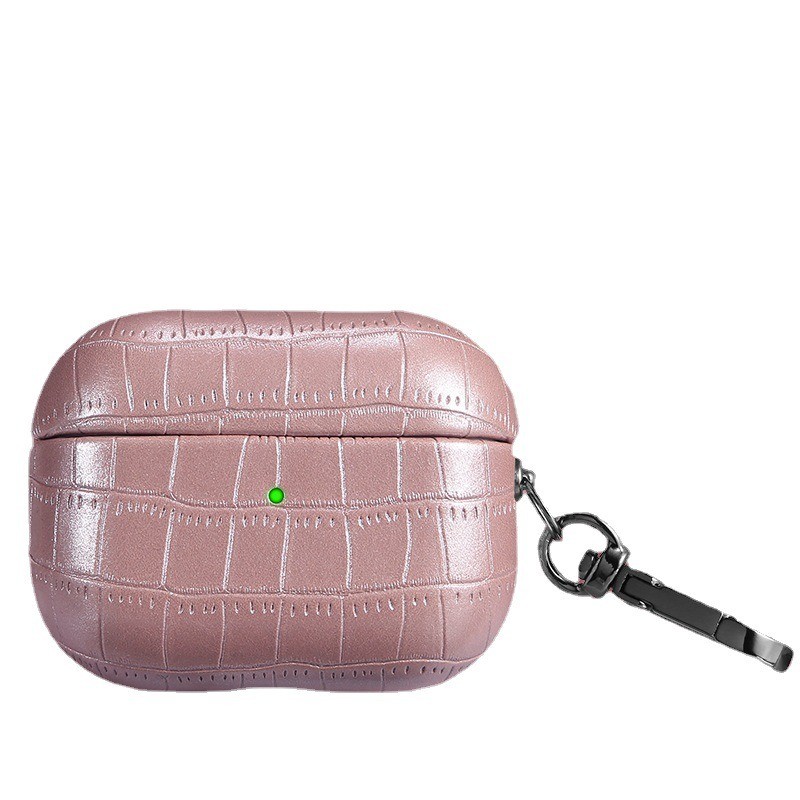 Premium Crocodile Leather Business Earphone Case for Apple for AirPods 4 3 2/1 Pro 2 with Keychain Shockproof Protect Headset Cover - Image 2