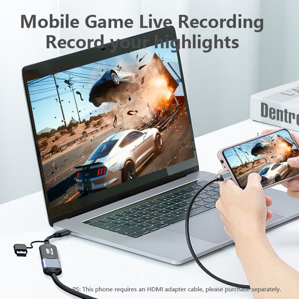 2-in-1 Video Capture Card 4K HDMI-compatible to USB 2.0 Type-C Game Grabber Record For Switch Xbox PS5/4 Live Broadcast - Image 3