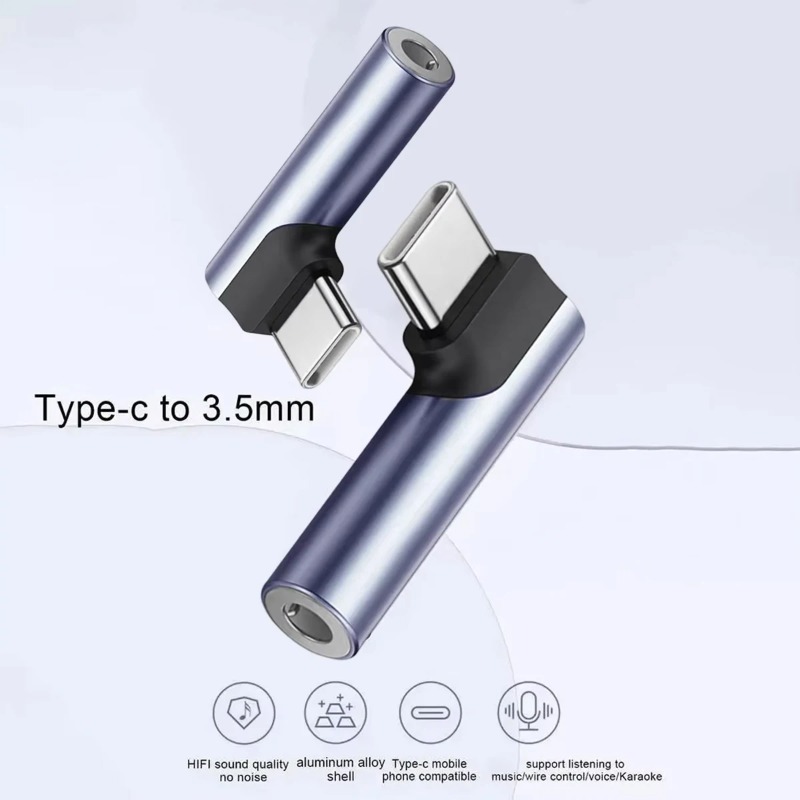 Type C to 3.5mm Aux Jack Earphone Adapter for Samsung iPhone 15 16 Pro and Huawei