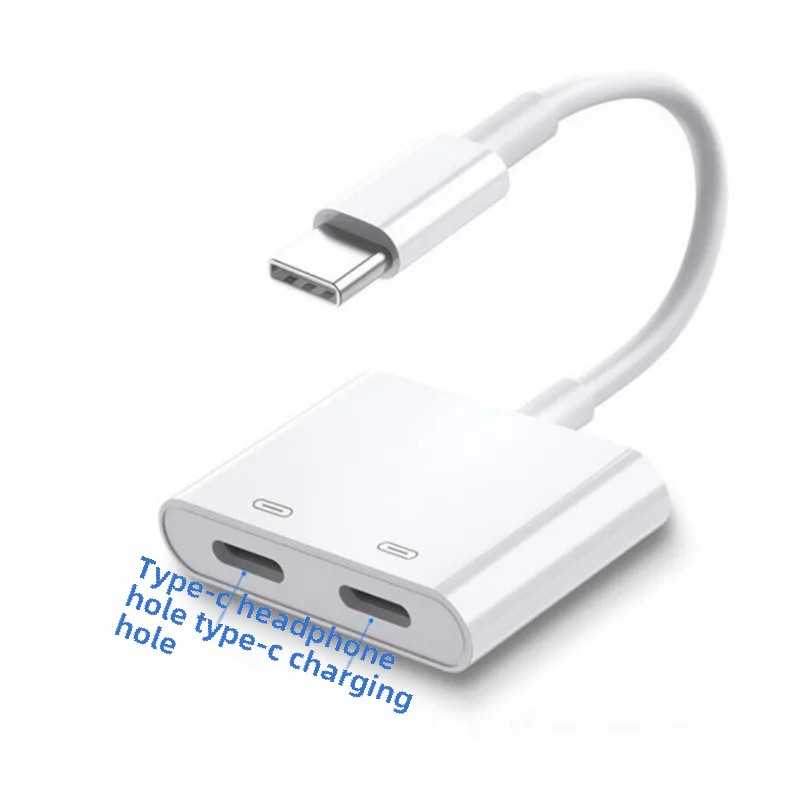 USB-C to 3.5mm Audio Charging Splitter 2-in-1 DAC Adapter for Smartphone HIFI Stereo Sound - Image 2