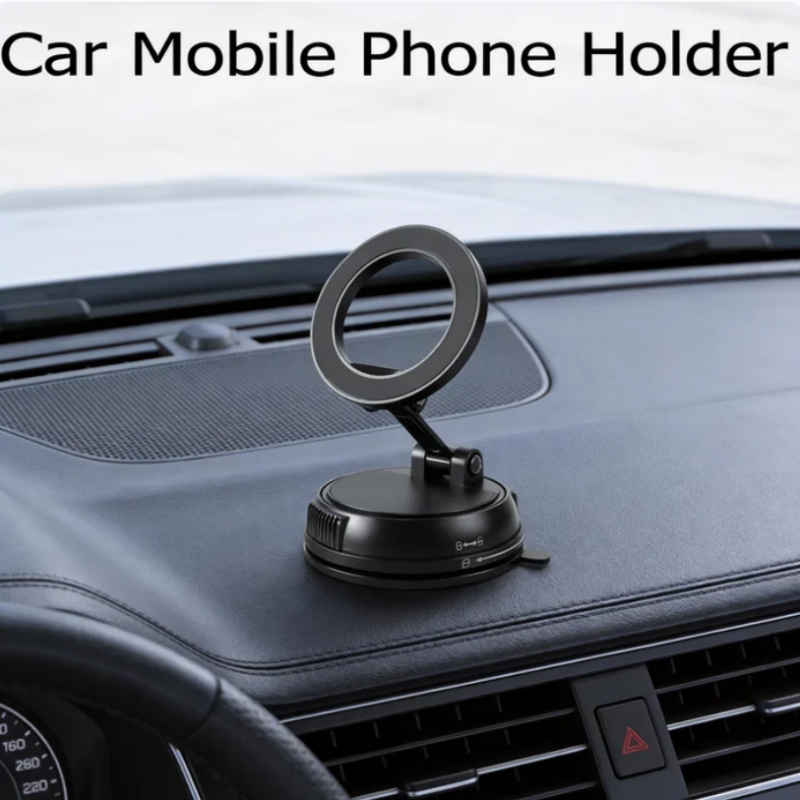Universal Magnetic Phone Holder 360° Rotating Vacuum Adsorption Foldable Car Mount Stand - Image 5