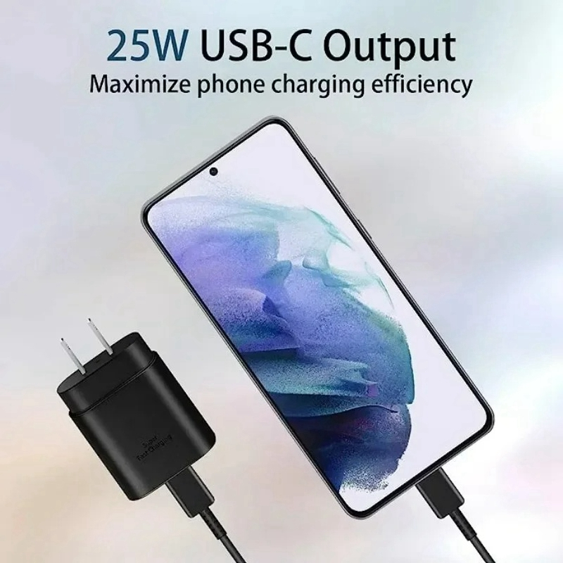 25W PD USB-C Super Fast Charger for Samsung Galaxy S24 Ultra S23 S22 S21 Plus Note10 A54 Quick Charging Adapter with 1M Line Data Cable - Image 2