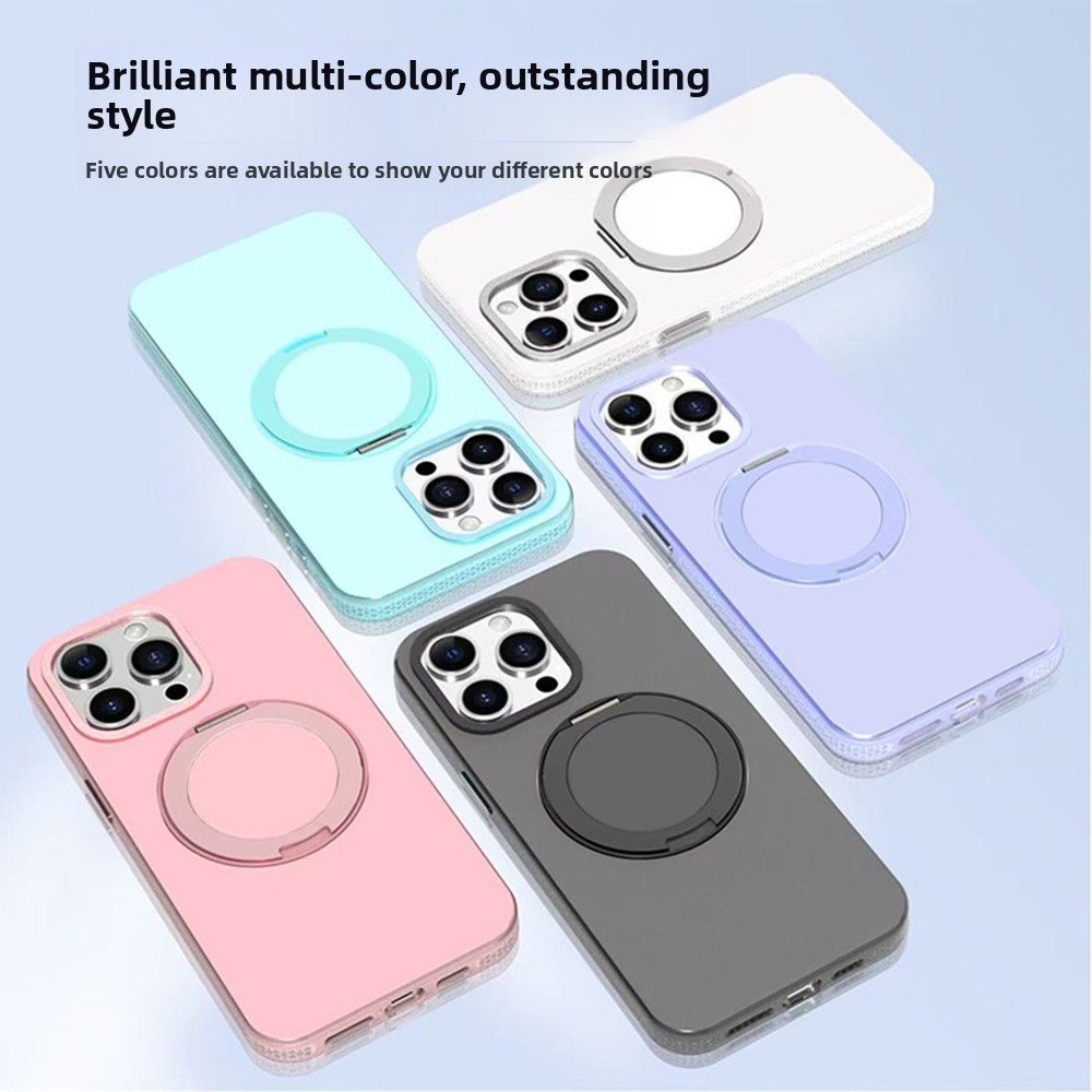 Camera Protection Wireless Charging for IPhone 16 15 14 13 Pro Max Plus Case Trendy Design Hard PC 16Promax 15Promax Rotatable Bracket Phone Casing - Image 3