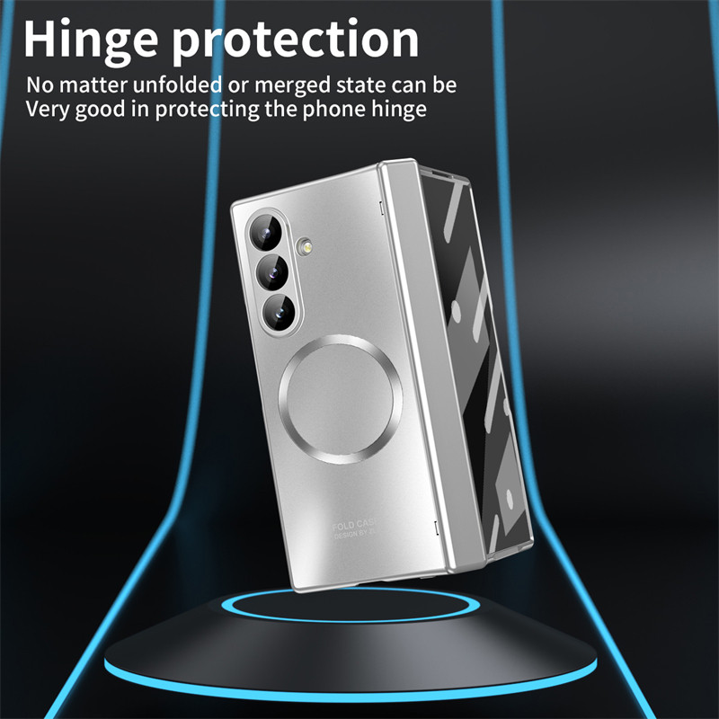 Magnetic Bumper for Samsung Galaxy Z Fold7 Fold6 Fold5 Case Creative Design Hard PC Z Fold 7 Zfold 6 5 Premium Phone Casing