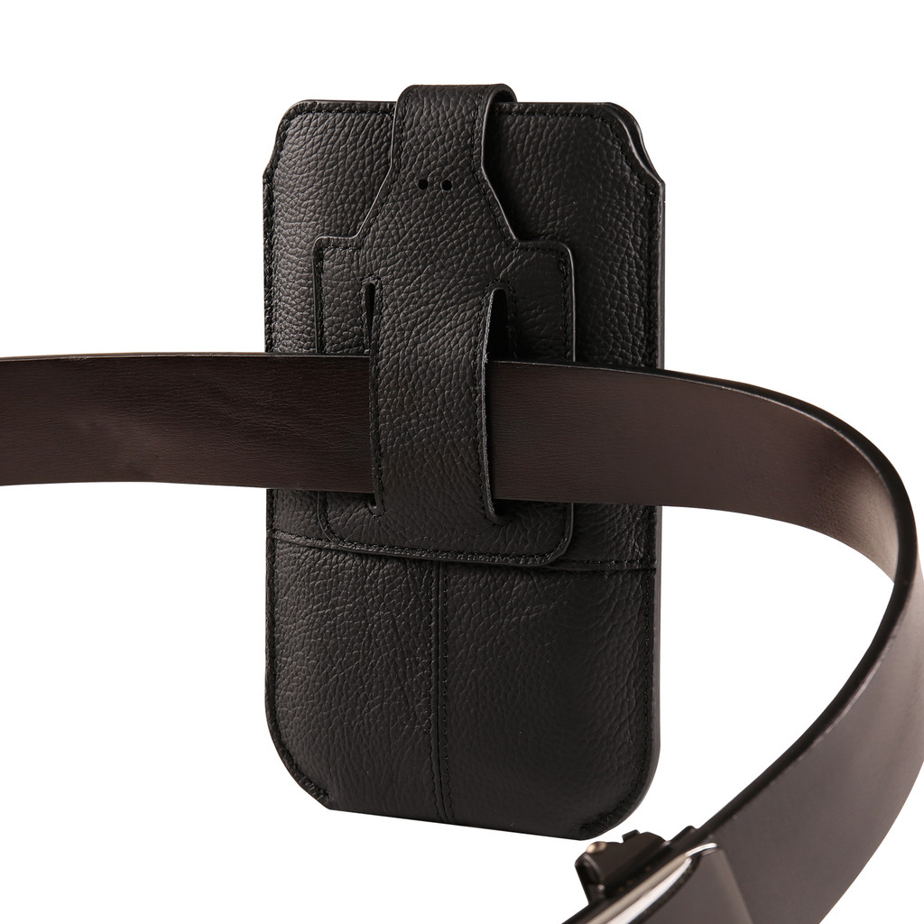 PU Genuine Leather 7.2inch Mobile Phone Pouch Belt Clip Case for 6.7inch PU Crazy Horse Leather Belt Clip Case Bag 6.1inch Men Waist Bag Holster Cover - Image 2
