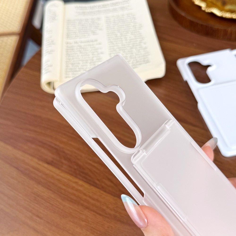 Anti-fingerprint for Samsung Galaxy Z Fold7 Fold6 Fold5 Case Ins Transparent Z Fold 7 6 5 With Card Slot Phone Casing