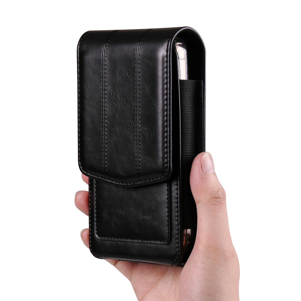 Mobile Waist Bag Sport Mobile Leather Waist Bag Protective Cover Portable with Card Slot Protective Cover