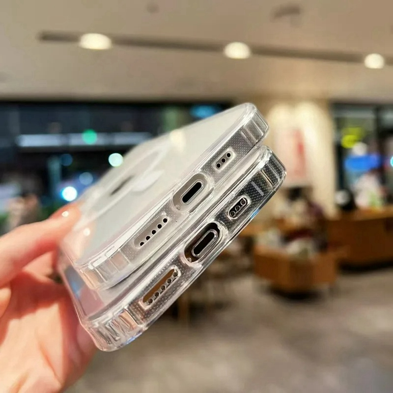 Clear Phone Case for IPhone 17 Air 16 15 14 13 12 11 Pro Max Magnetic Wireless Charging Protective Cover - Image 3