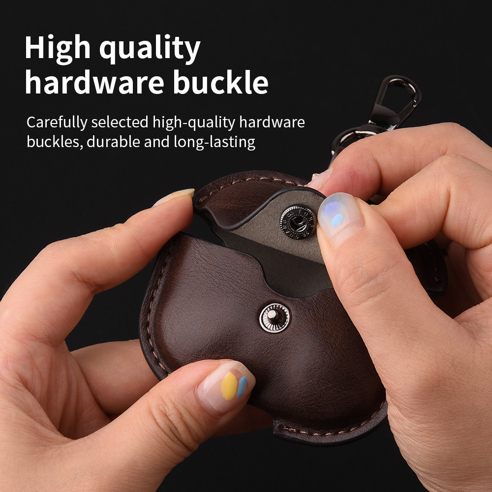Retro PU Leather Case For AirPods 4 ANC Business Earphone Cases For AirPod Pro3 Pro 3 Pro2 Case AirPods 3 Cover Headset Shell With Hook - Image 2