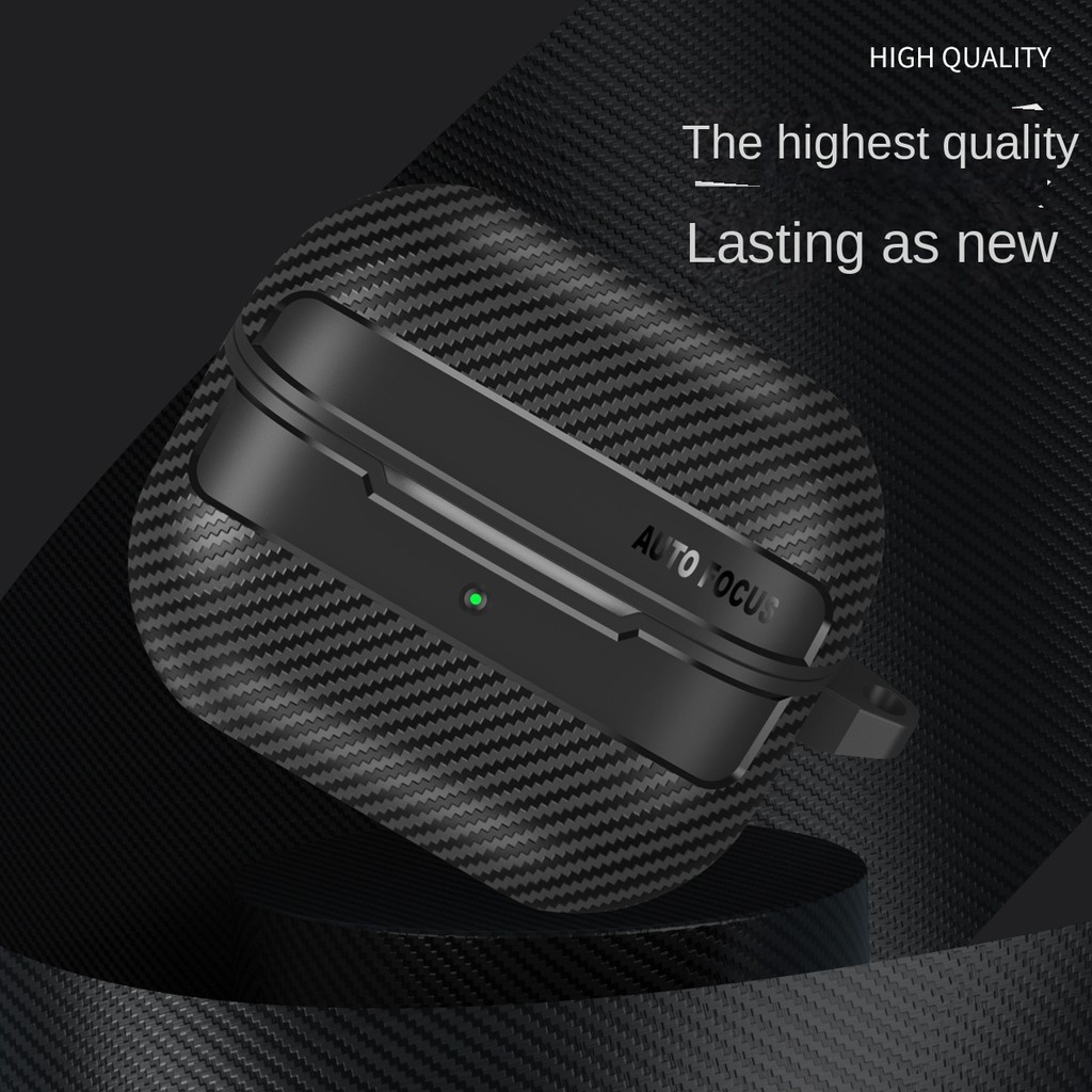 Soft Shockproof Minimalist Armor With Keychain Case for Samsung Galaxy Buds3 FE 3Pro TPU Black Protective Earphone Casing Buds 3 Pro 3FE Fiber pattern Cover - Image 2