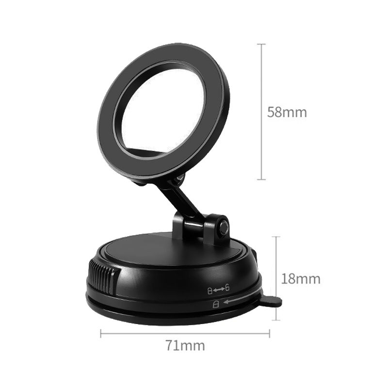 Universal Portable Foldable 360° Rotating Adjustable Magnetic Vacuum Adsorption Car Cell Desktop Mount Dashboard Windshield Phone Cup - Image 9