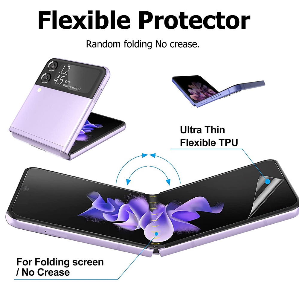 Soft Full Screen Protector Cover for Samsung Galaxy Z Flip6 7FE Flip5 Flip4 Flip3 Front Back Membrane Flexible Hydrogel for Z Flip 6 5 4 3 Protective Film - Image 2