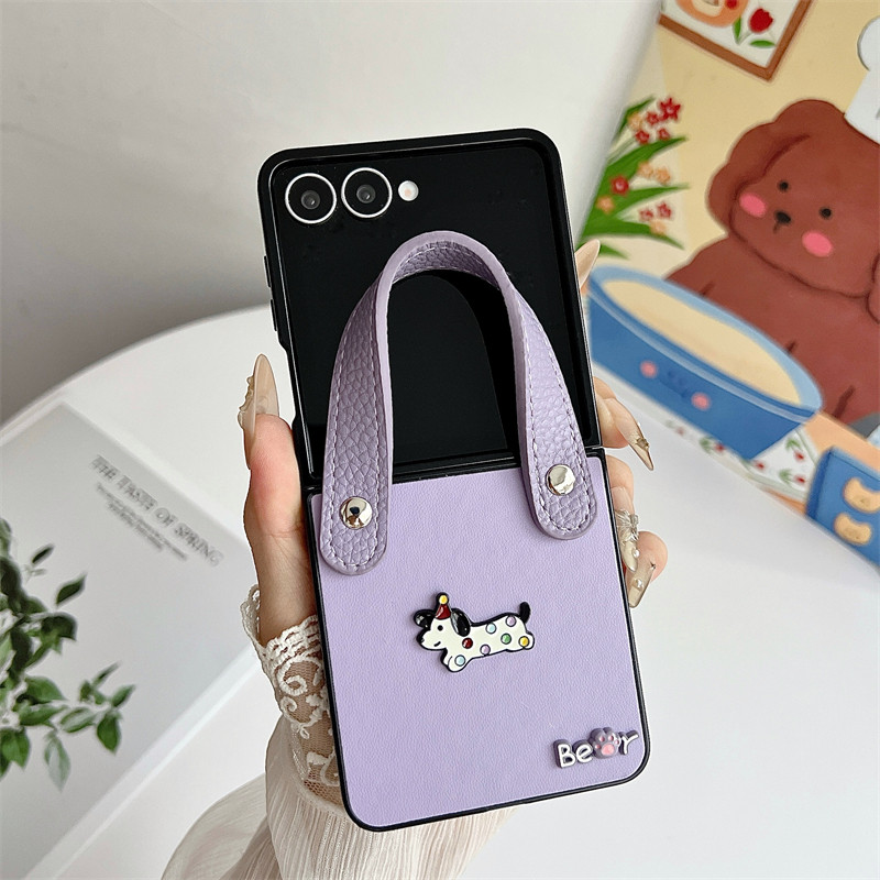 Luxury Bumper for Samsung Galaxy Z Flip 7 Case Fashion Design Finewoven PU Colorful Z Flip7 Flip Z7 Wristband Phone Casing - Image 3