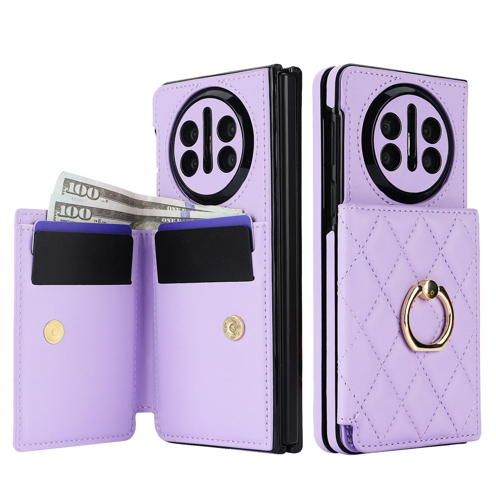 Luxury Anti-DROP Casing for HUAWEI MateX5 X3 Fashion Design Leather Ring Classic MateX5 X3 with Card Holder Phone Case