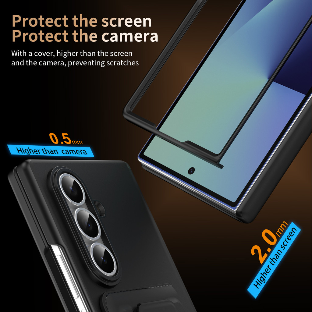 Anti-fingerprint for Samsung Galaxy Z Fold7 Fold6 Fold5 Case Military Grade Z Fold 7 6 5 With Card Slot Phone Casing - Image 2