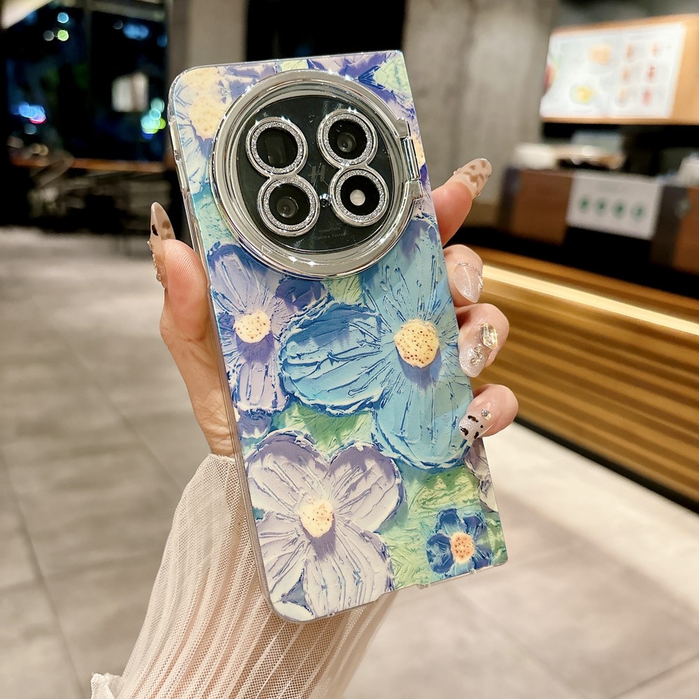 For OPPO Find N5 Aesthetic Creative Design Case Elegant Flower Simple Finewoven PU Classic Premium Cover - Image 3