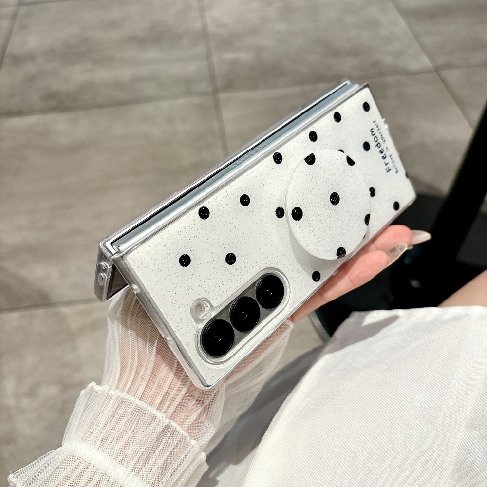 Retro Vintage Anti-DROP Dust Proof Case Z Fold 6 5 4 7 Bling for Samsung Galaxy Z Fold6 Z Fold5 Fold4 Fold7 With Bracket Phone Casing - Image 2