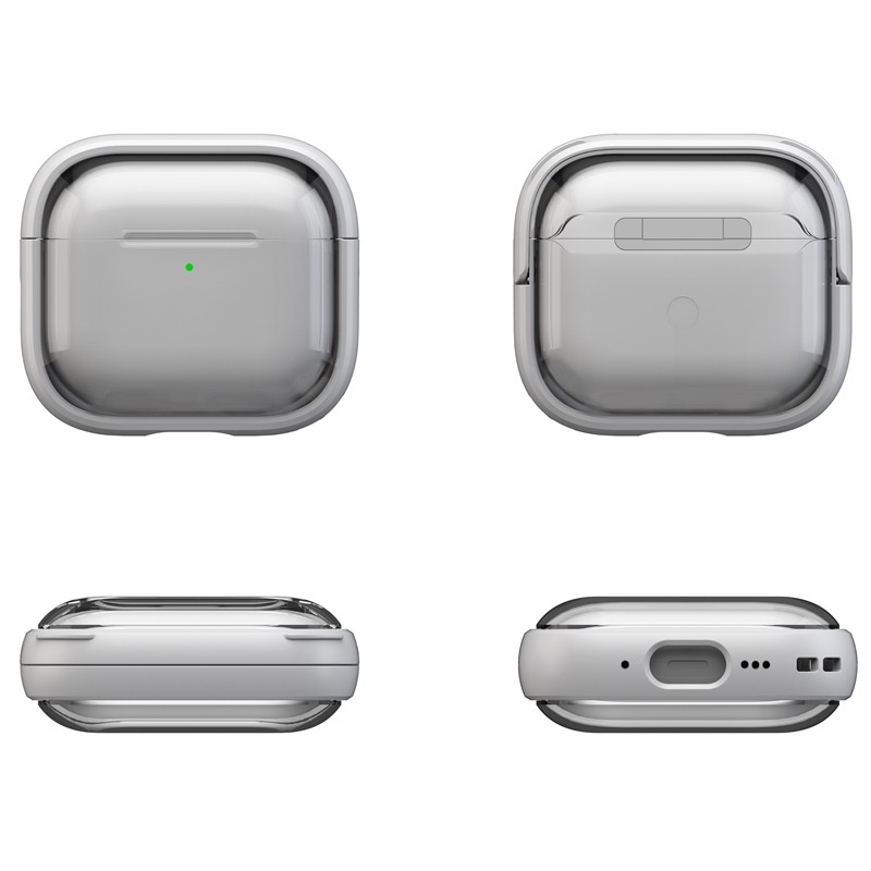 Portable Stand Earphone Case for Airpods 4 ANC Clear Shell for AirPods 1/2/3/Pro Pro2 Anti Falling Cover with Rng Buckle