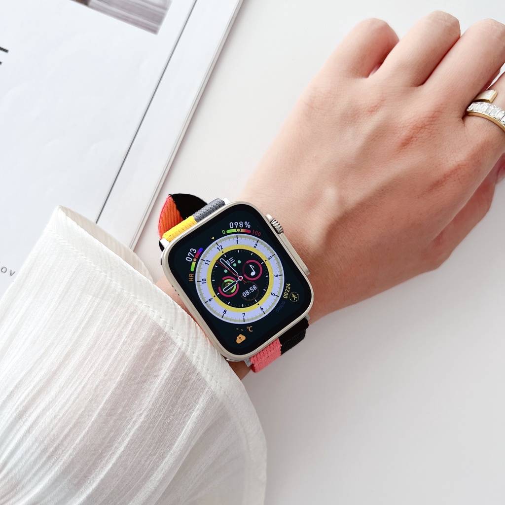 Nylon Strap For Apple Watch Band Series Ultra SE 8 7 6 5 4 3 Accessories 49mm 40mm 41mm 42mm 44mm 45mm iWatch Bracelet - Image 3