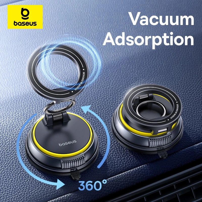 360° Adjustable Vacuum Magnetic Phone Bracket Foldable Car Mount with Suction Cup Navigation Portable Stand Holder - Image 6