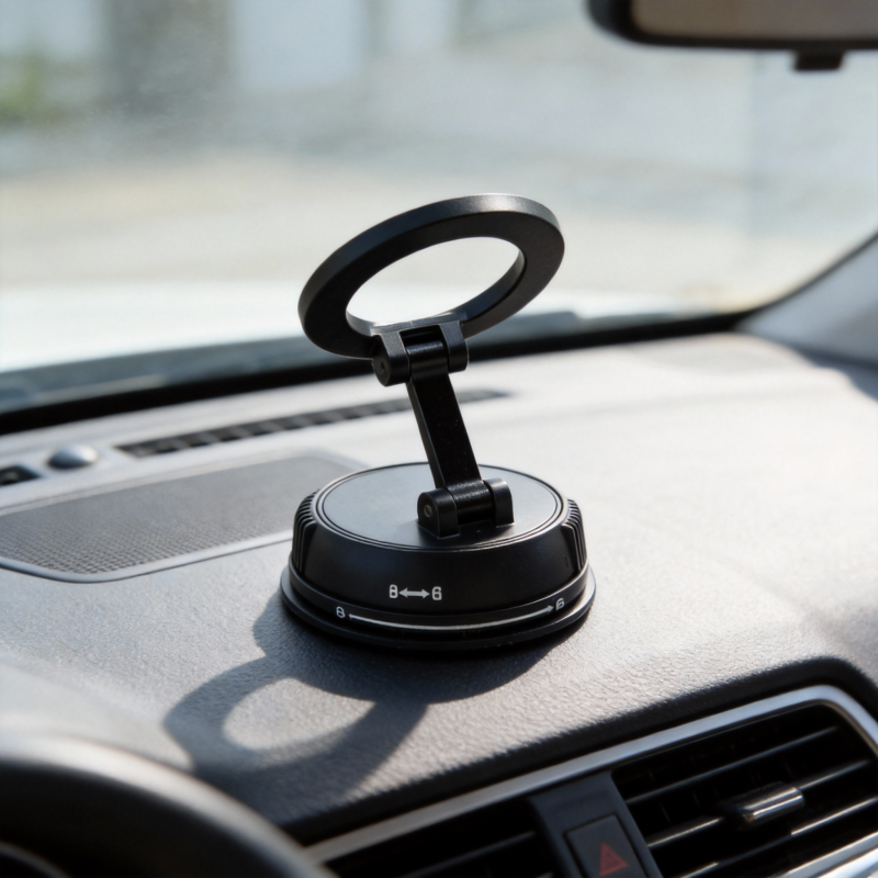 Universal Magnetic Phone Holder 360° Rotating Vacuum Adsorption Foldable Car Mount Stand - Image 8