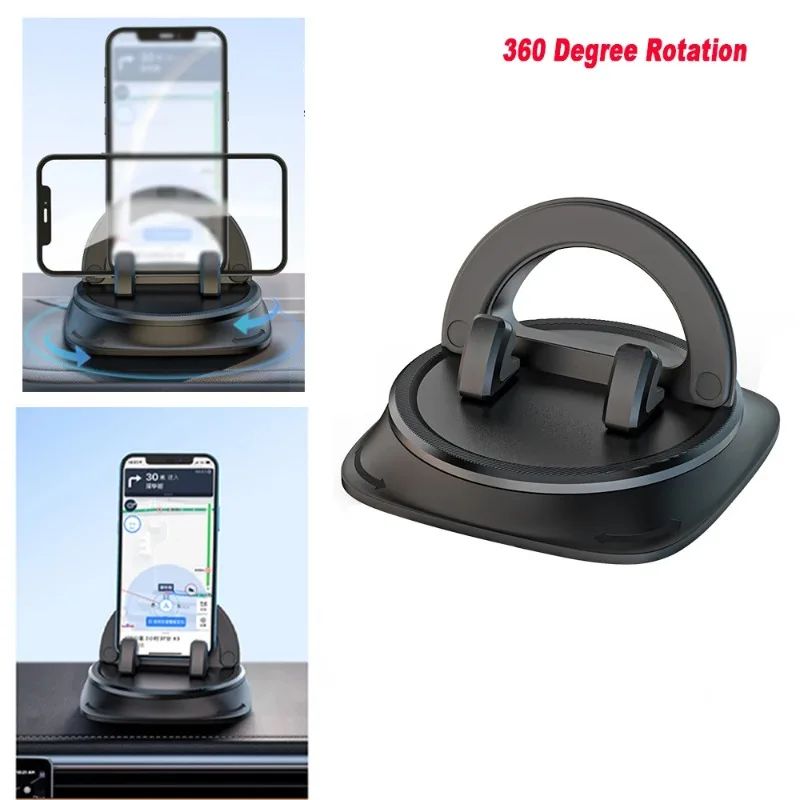 Universal 360 Rotate Dashboard Car Phone Holder Anti-slip Car Silicone Stand Bracket with Adjustable Dock Fits Support Auto Air Vent Mount - Image 7
