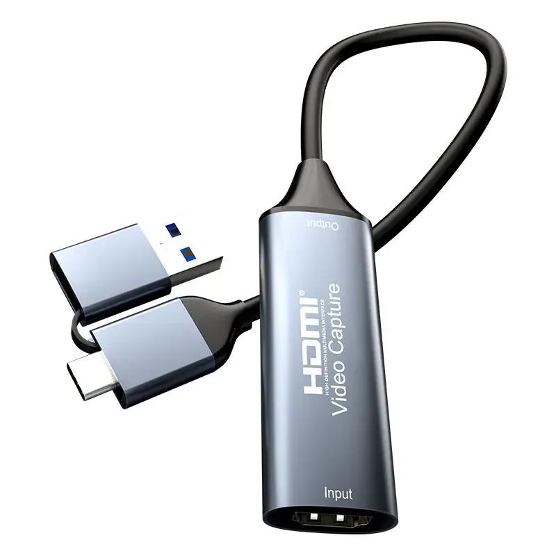 USB 2.0 USB-C 2-in-1 4K 30Hz HD Game Live Streaming Capture Card to HDMI Video Capture Device for PC - Image 3