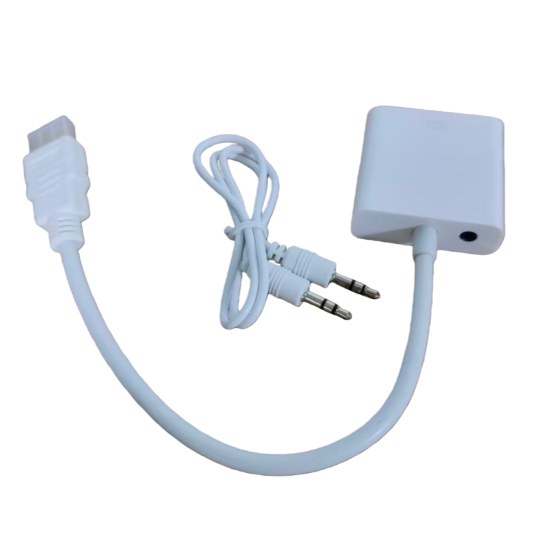 1080P HDMI to VGA Cable Audio Converter for Laptop PC Monitor Projector HDTV - Image 2
