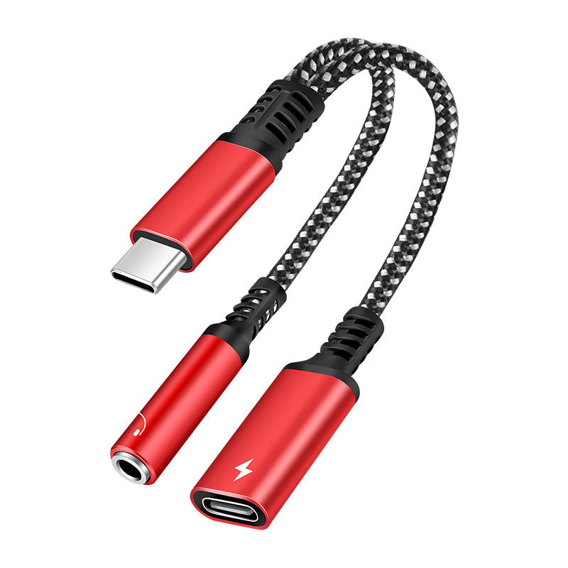 Type C to 3.5mm Jack Aux Cable 2In1 Headphone Adapter USB C Charge Audio Converter for Ipad Pro