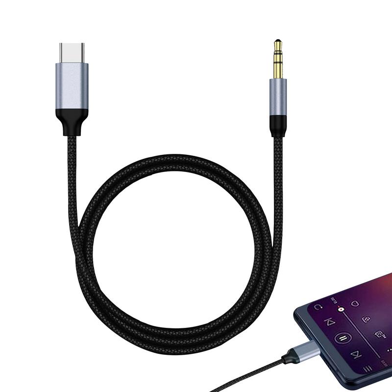 USB-C to 3.5mm Audio Cable 1M AUX Adapter for Car Phone Headphone HIFI Stereo Sound Pro - Image 3