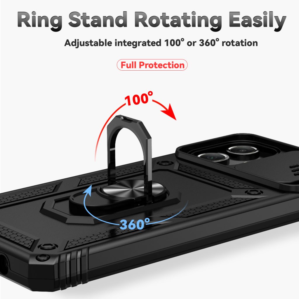 Armor Case for Samsung Galaxy A06 4G Kickstand Slide Camera Protection Rugged Ring Drop Shockproof Cover