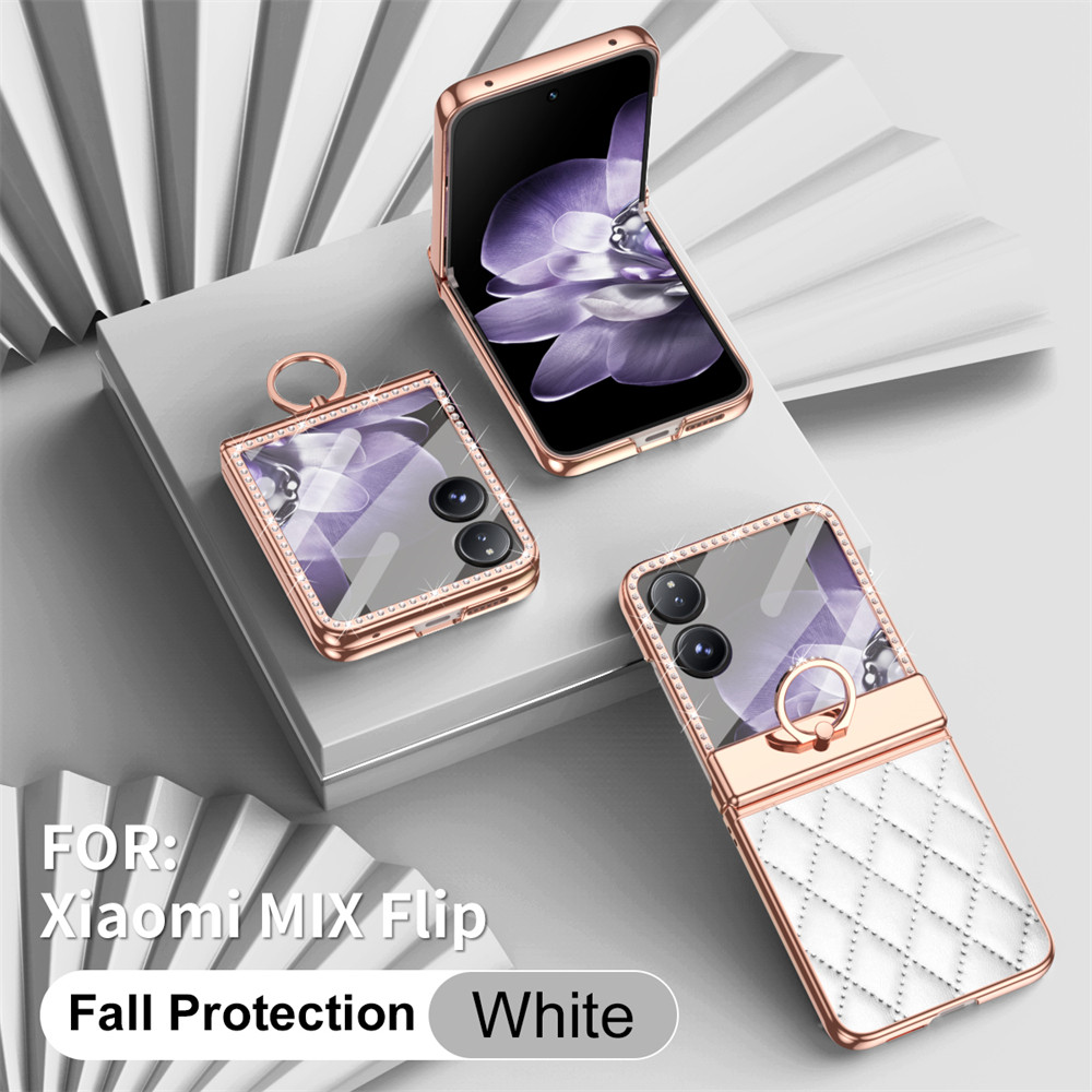 Luxury Aesthetic Foldable Luxury Casing Xiaomi Mix Flip Classic Art Design Leather for Xiaomi Mix Flip Premium with Ring Holder Phone Case