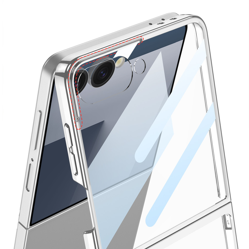 Magnetic Trendy Design Case Z Flip7 Flip Z7 Translucent for Samsung Galaxy Z Flip 7 Rotatable Bracket Phone Casing
