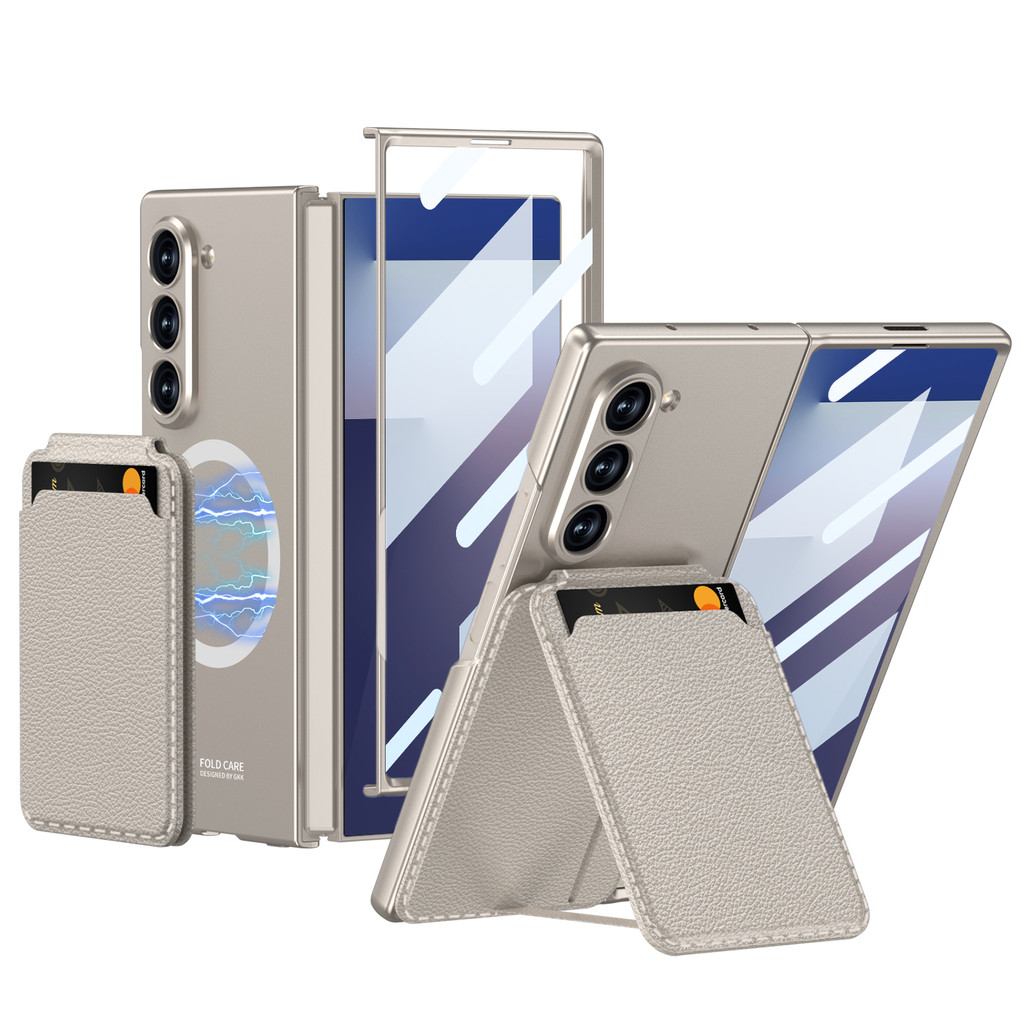 Magnetic for Samsung Galaxy Z Fold 7 Case Trendy Design Wallet Bag Z Fold7 With Card Slot Phone Casing