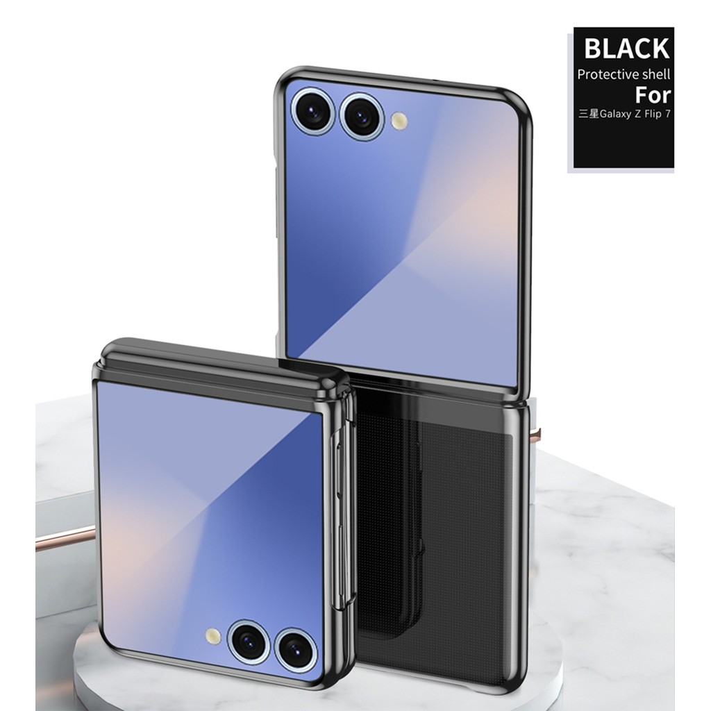 Electroplated for Samsung Galaxy Z Flip 7 Case Dust Proof Classic Z Flip7 Flip Z7 Back Phone Casing - Image 2