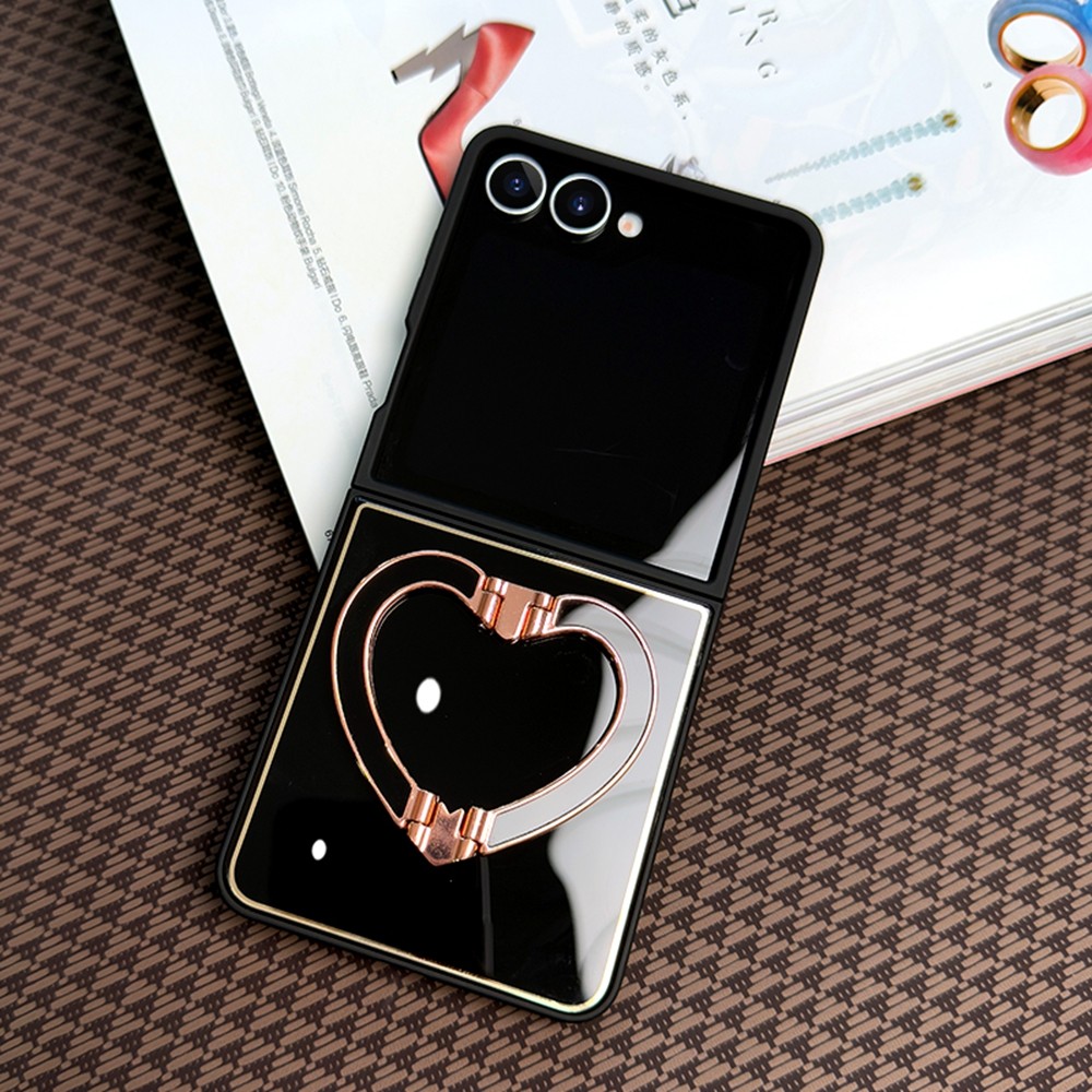 Shockproof for Samsung Galaxy Z Flip 7 Case Creative Design Heart Z Flip7 Flip Z7 With Bracket Phone Casing - Image 3