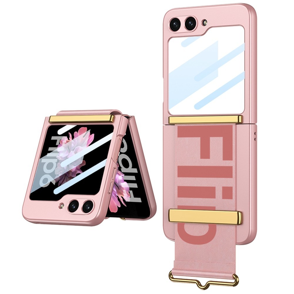 Shockproof Green Casing for Samsung Galaxy Z Flip 6 7FE Fashion Design Z Flip6 Flip Z 6 Screen Guard Wristband Phone Case - Image 2