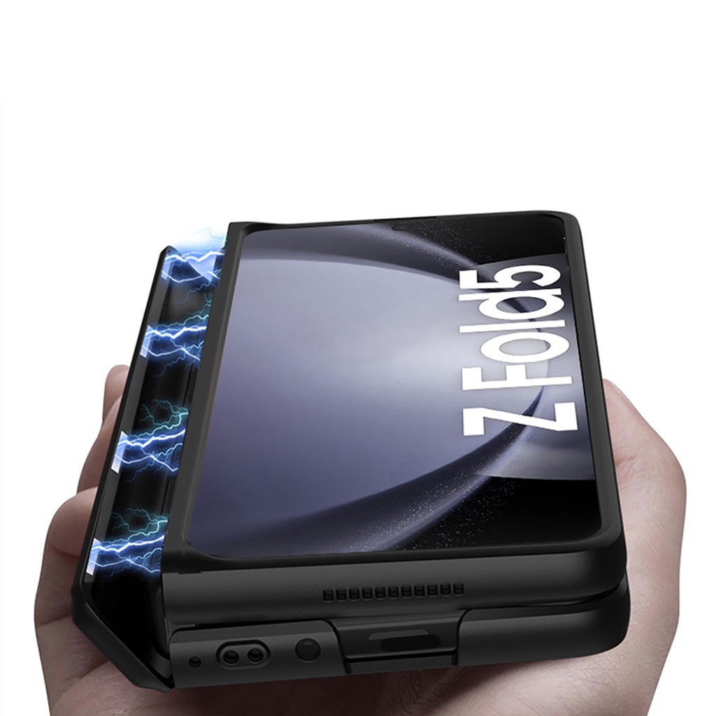 For Fold6 Fold5 Samsung Galaxy Z Fold 6 5 Casing Bumper Magnetic Hinge Protector with Tempered Glass Film Cover - Image 3