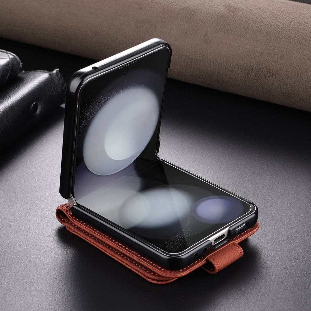 For Samsung Galaxy Z Flip 7 6 5 4 3 Anti-DROP Case Creative Design Classic Z Flip7FE 5 4 With Card Slot Cover - Image 2