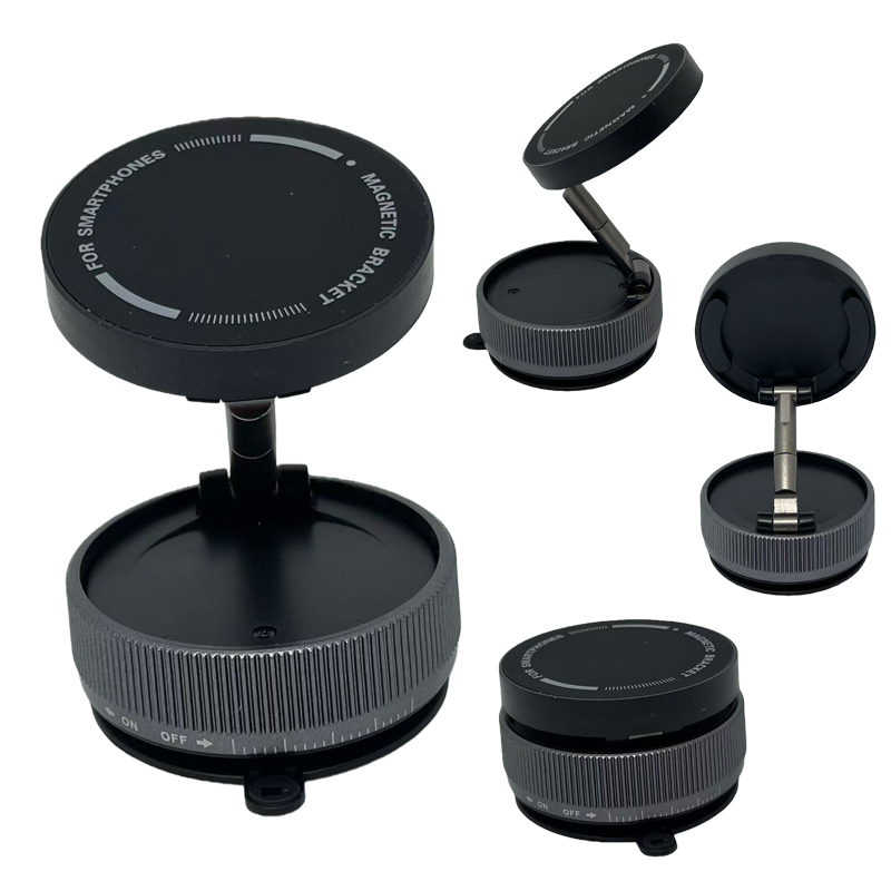 360° Rotation Magnetic Vacuum Suction Foldable Car Navigation Phone Holder Mobile Mount for Smooth Surface - Image 4